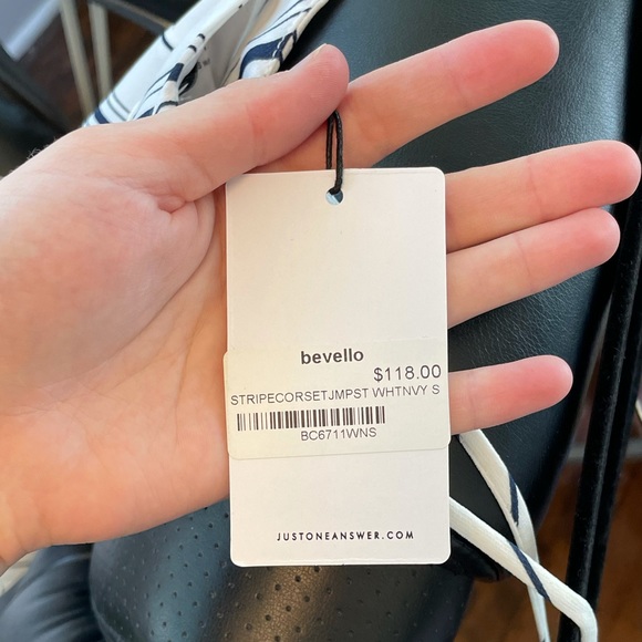 J.O.A. Stripe Corset Jumpsuit (Small) - Picture 4 of 4